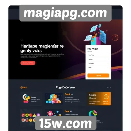 Interface do site Magiapg.com é intuitiva e acessível